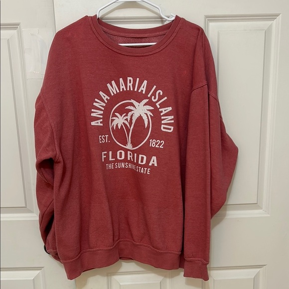 Anna Maria Island Florida the sunshine State Sweatshirt size XL red - Picture 1 of 5